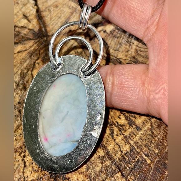 Blue-Toned Owyhee Opal Pendant 2 1/2” - Picture 5 of 7